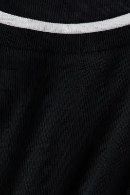 MAMA Layered-look jersey top - Noir — photo 3