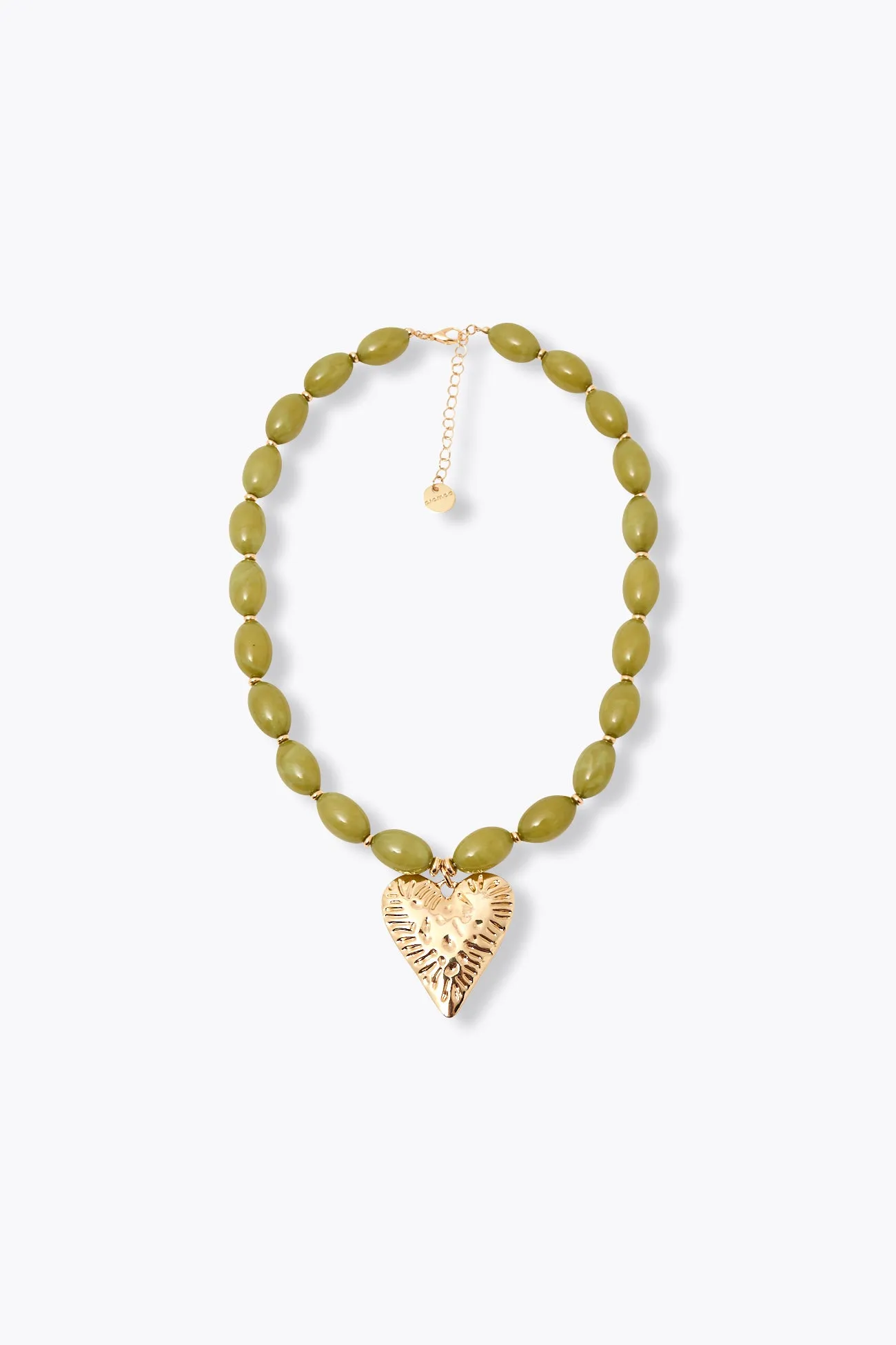 Collier perles et coeur Femme