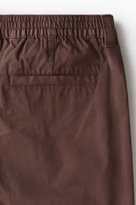Short chino Relaxed Fit en coton - Marron foncé — photo 5
