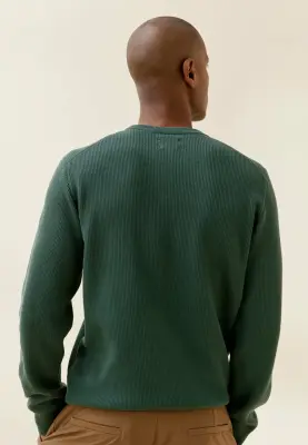 Le pull texturé - Vert Anglais — photo 3