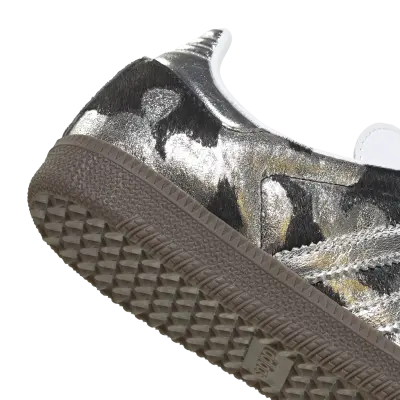 Adidas Samba OG Black Pony Hair Silver Metallic — photo 5