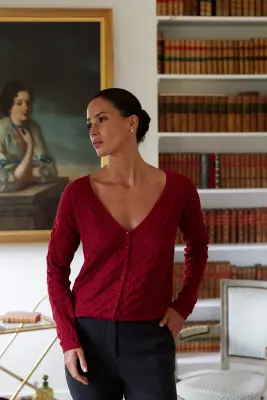Ninon Knit Sweater - Bordeaux — photo 1