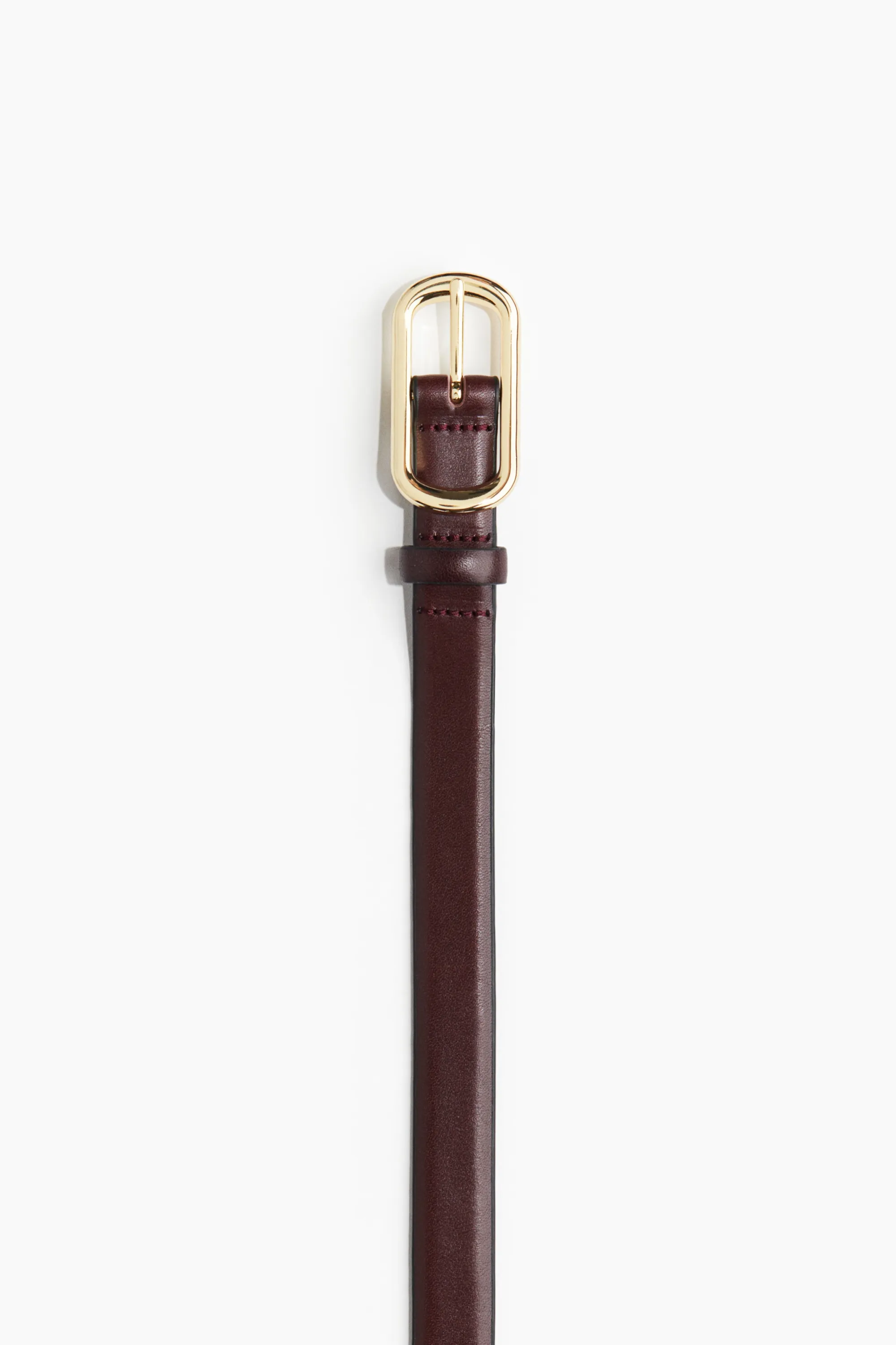 Ceinture en cuir fendu - Bordeaux