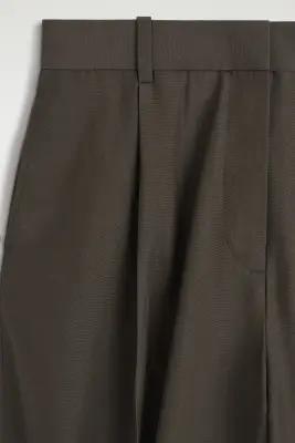 PANTALON BALLON À PLIS - BRUN — photo 5