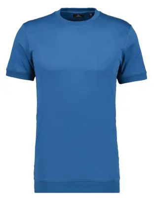 RAGMAN TEE SHIRT GRANDE LONGUEUR PIMA COTON Bleu — photo 2