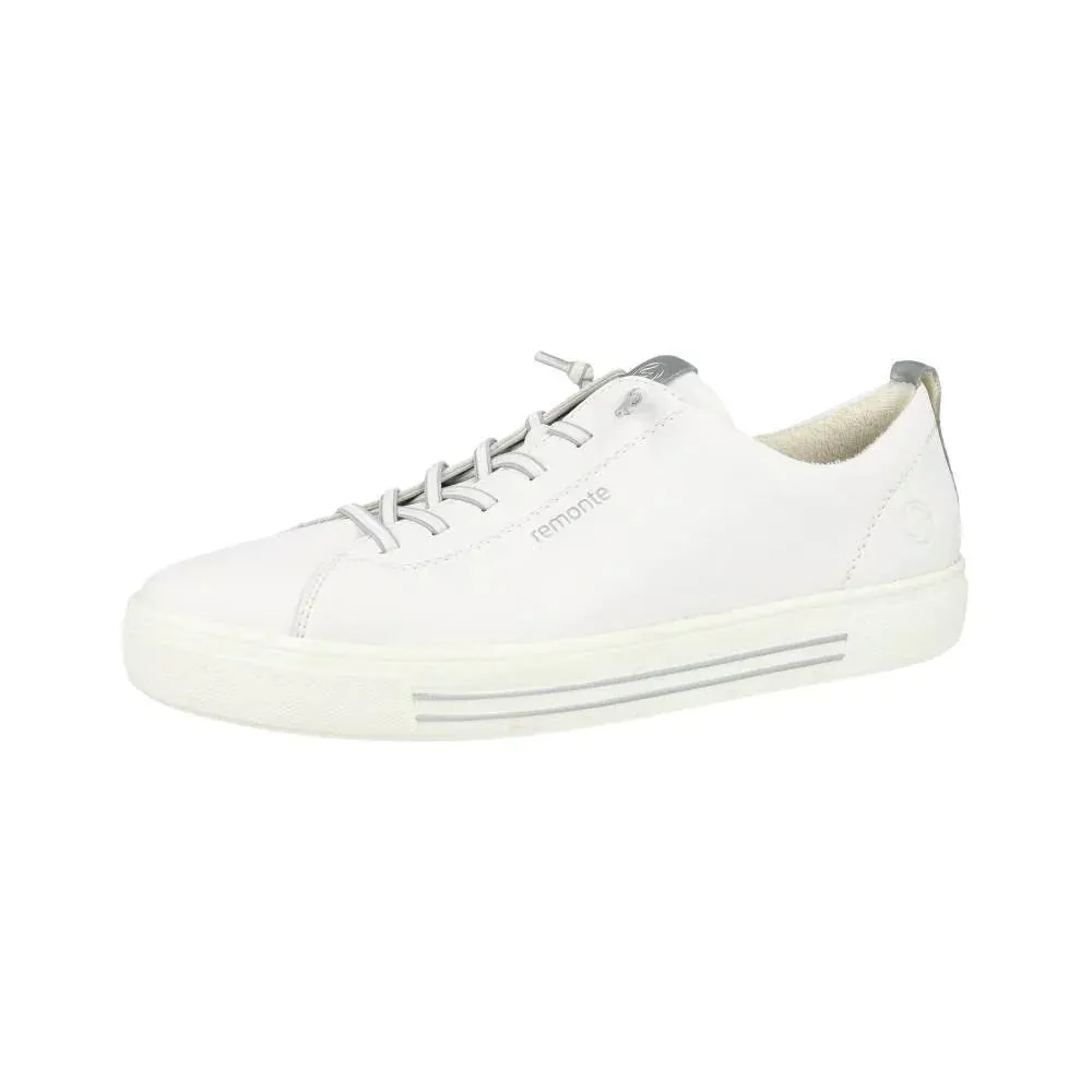 Baskets Remonte D0913-80 Blanches - Lacets Grande Pointure Femme