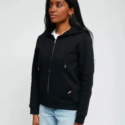 Hoodie zippé noir Philippine — photo 2