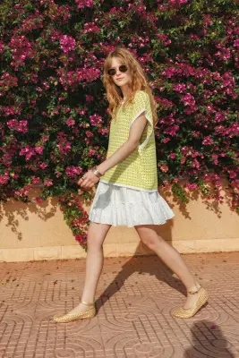 Pull en crochet bicolore Femme — photo 3