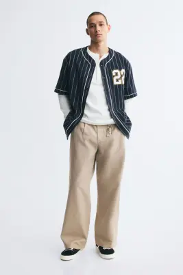 Chemise de baseball Regular Fit - Bleu marine/22 — photo 1