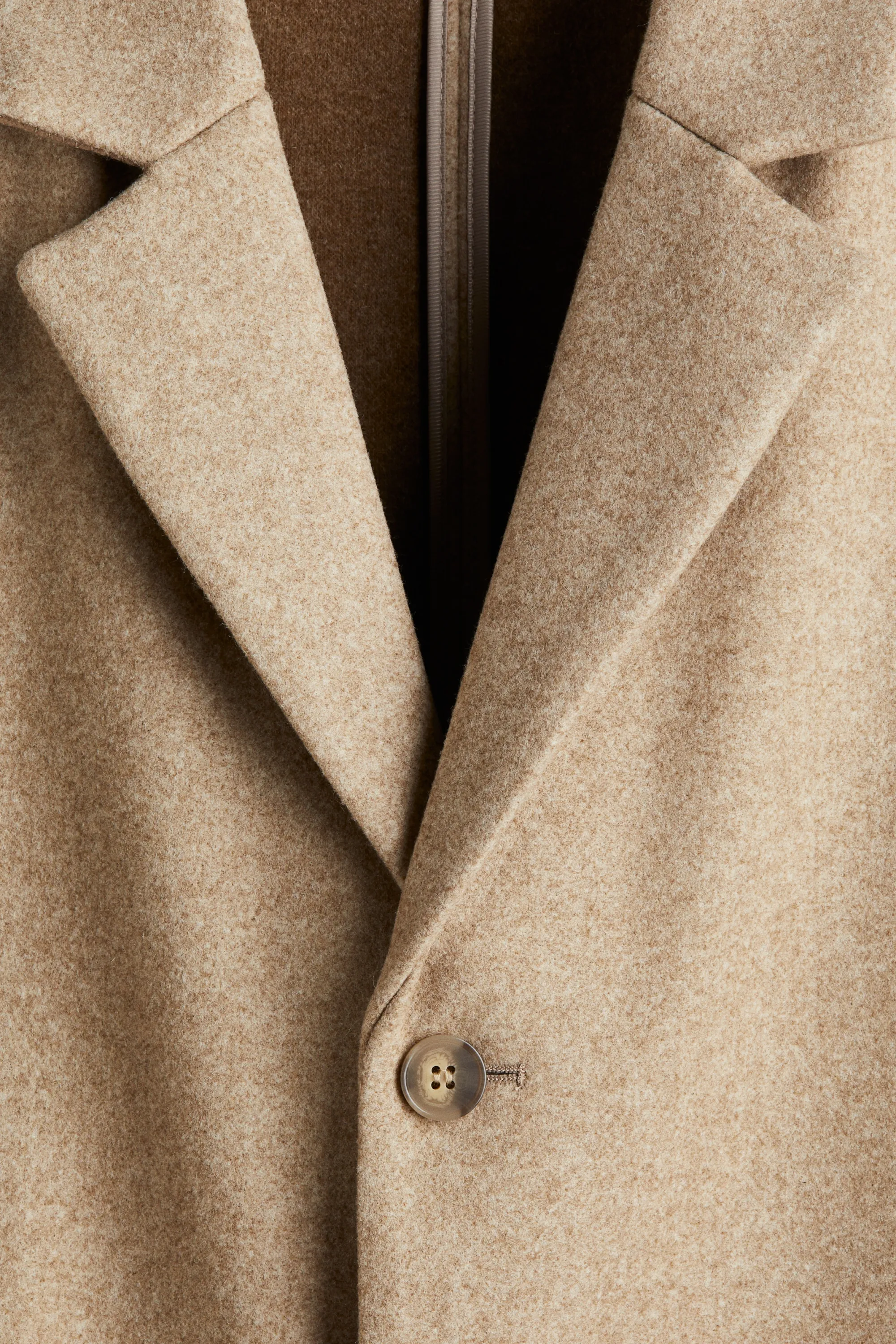 Manteau à fermeture droite - Beige