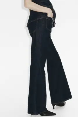 Bootcut High Jeans - Bleu denim foncé — photo 2