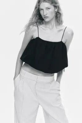 Pantalon chic à jambes larges - Beige clair — photo 1