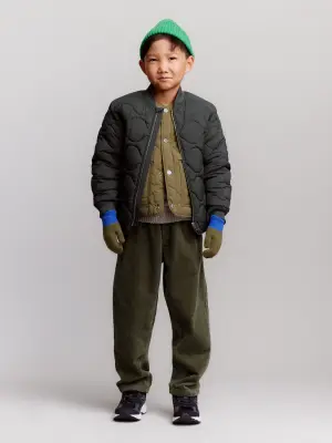 Veste légère matelassée - Vert foncé — photo 1