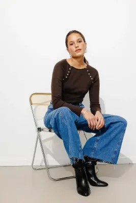 T-shirt en coton pointelle — photo 3