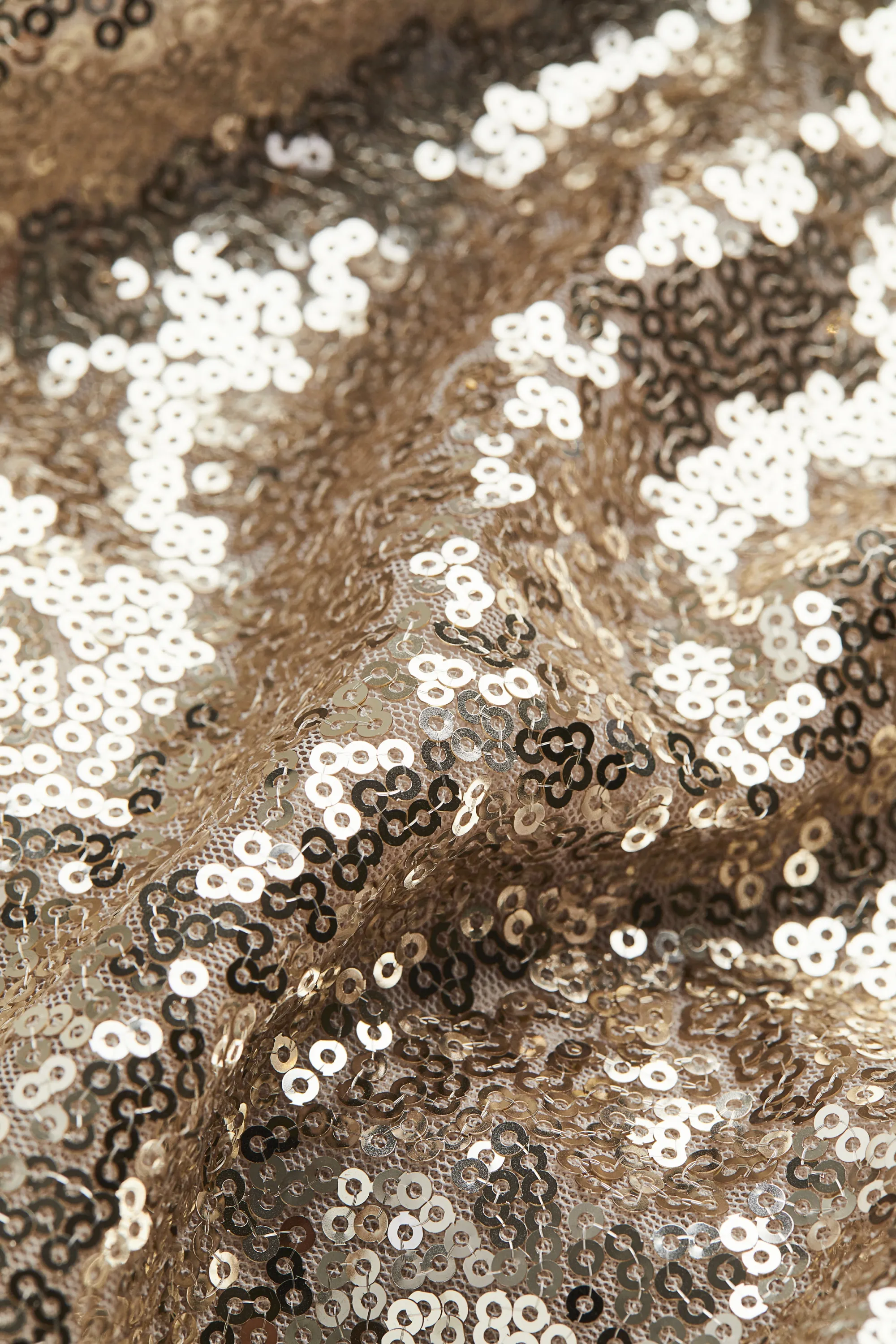 Robe épaules nues à paillettes - Doré