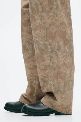 Pantalon Relaxed Fit - Taupe/motif — photo 3