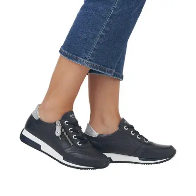 Baskets Remonte D0H11-14 Bleues - Cuir Grande Pointure Femme — photo 4