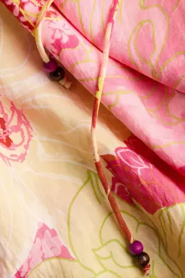 Jupe avec cordon de serrage - Rose/fleuri — photo 5