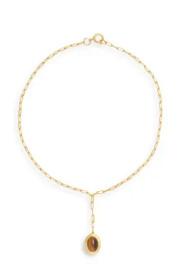 Collier metal lowell oeil du tigre — photo 1