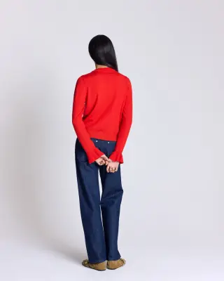 Cardigan Rosalie rouge — photo 4