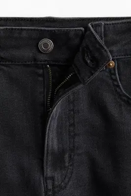 Short en denim Skinny High - Gris denim foncé — photo 2