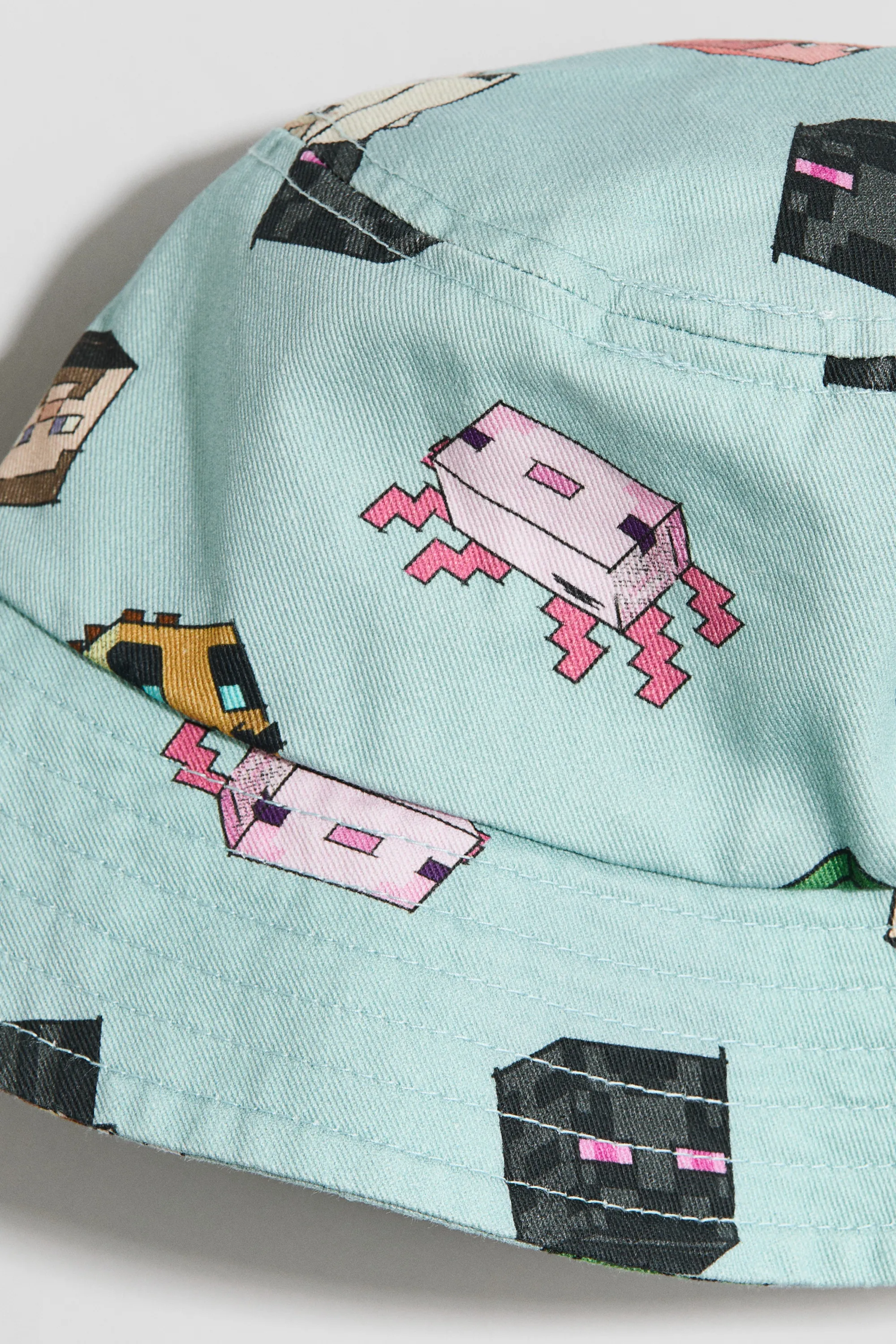 Bob imprimé - Turquoise clair/Minecraft