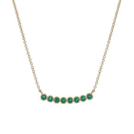 Collier Plaqué or - verre teinté vert Go Mademoiselle 604104