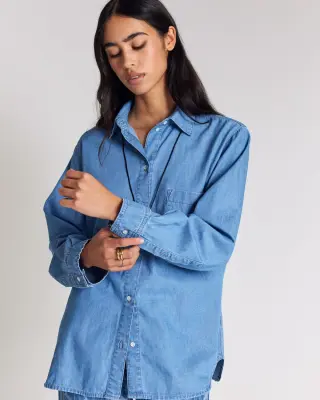 Chemise Anny bleu chambray — photo 2