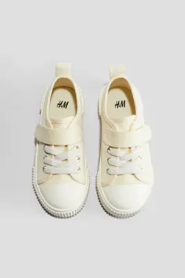 Sneakers en toile de coton - Light yellow — photo 1