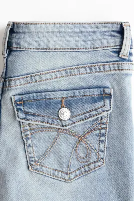 Flared Low Waist Jeans - Bleu denim clair — photo 5