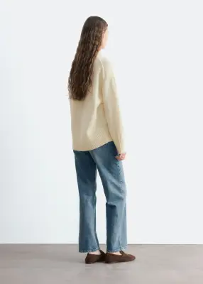 Pull oversize en laine - Écru — photo 3