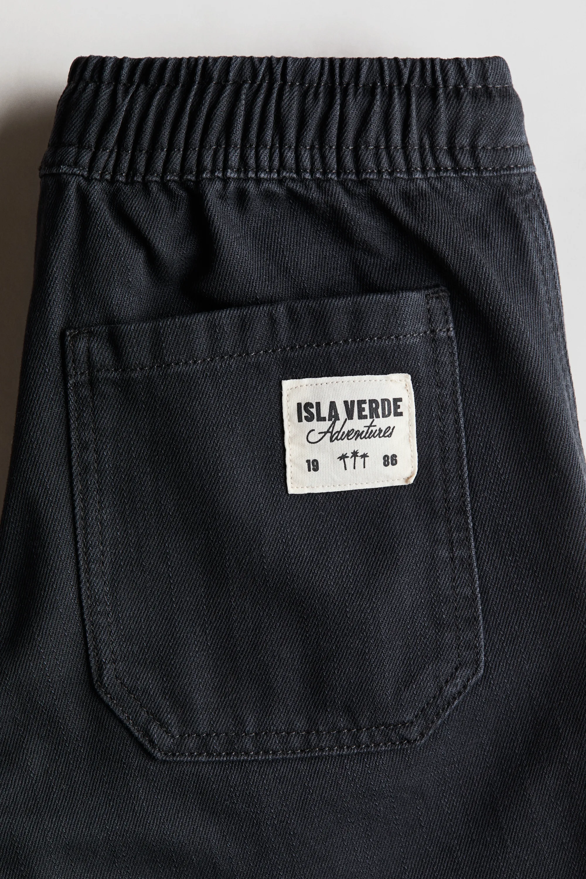 Short en coton - Gris foncé
