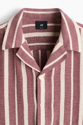 Chemise Regular Fit - Rouge foncé/rayé — photo 5