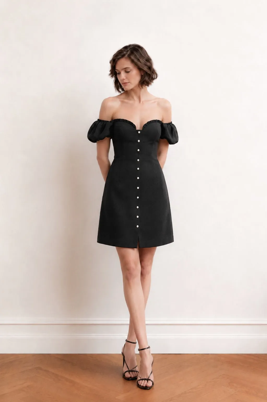 Aurora Linen Dress - Black