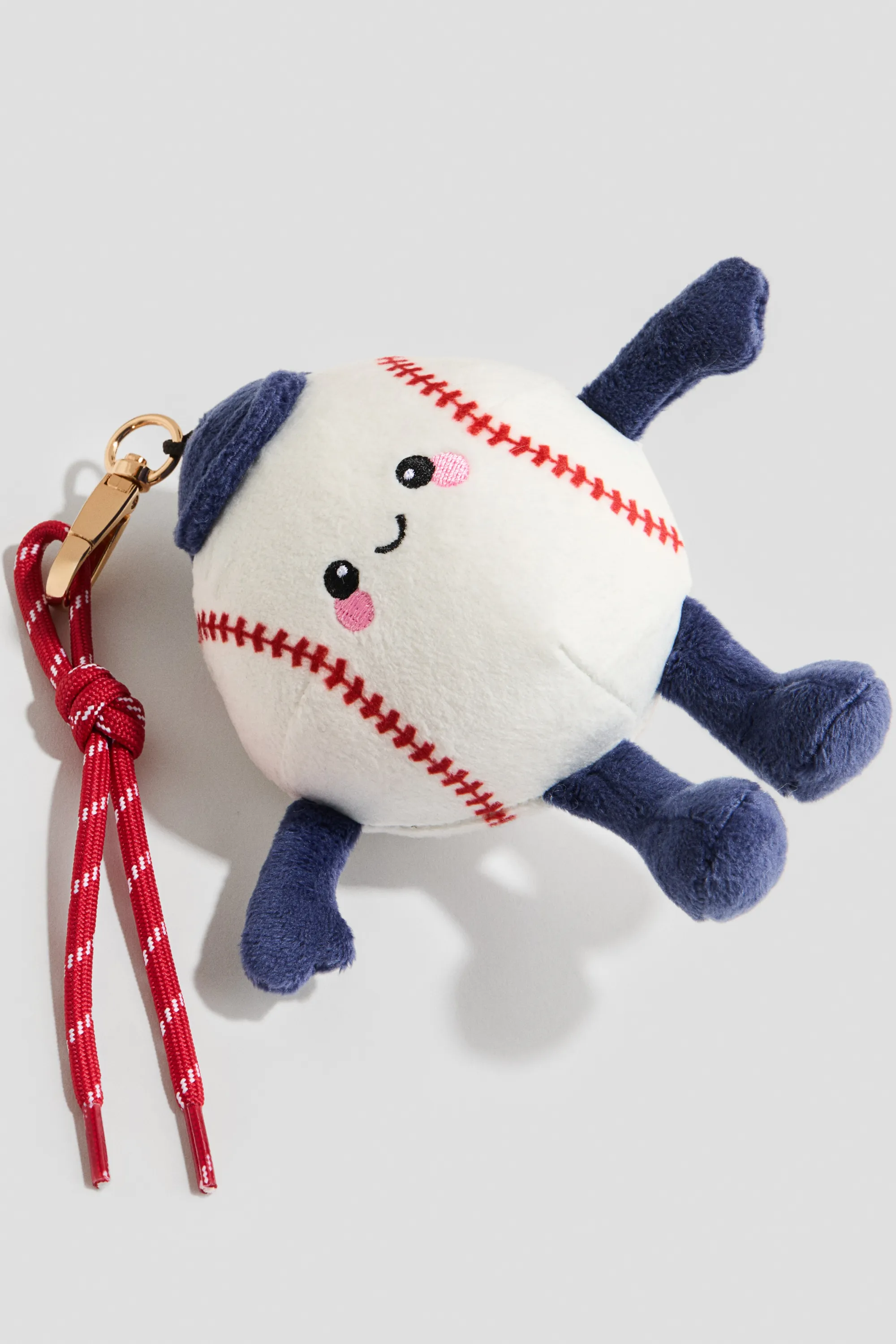 Bijou de sac avec peluche - Blanc/balle de baseball