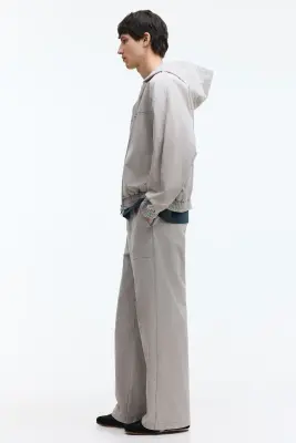 Pantalon jogger Relaxed Fit - Gris clair — photo 4