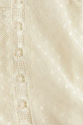 Blouse en mesh plumetis - Crème — photo 4