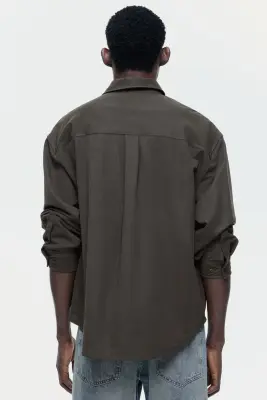 Chemise Loose Fit - Marron — photo 1