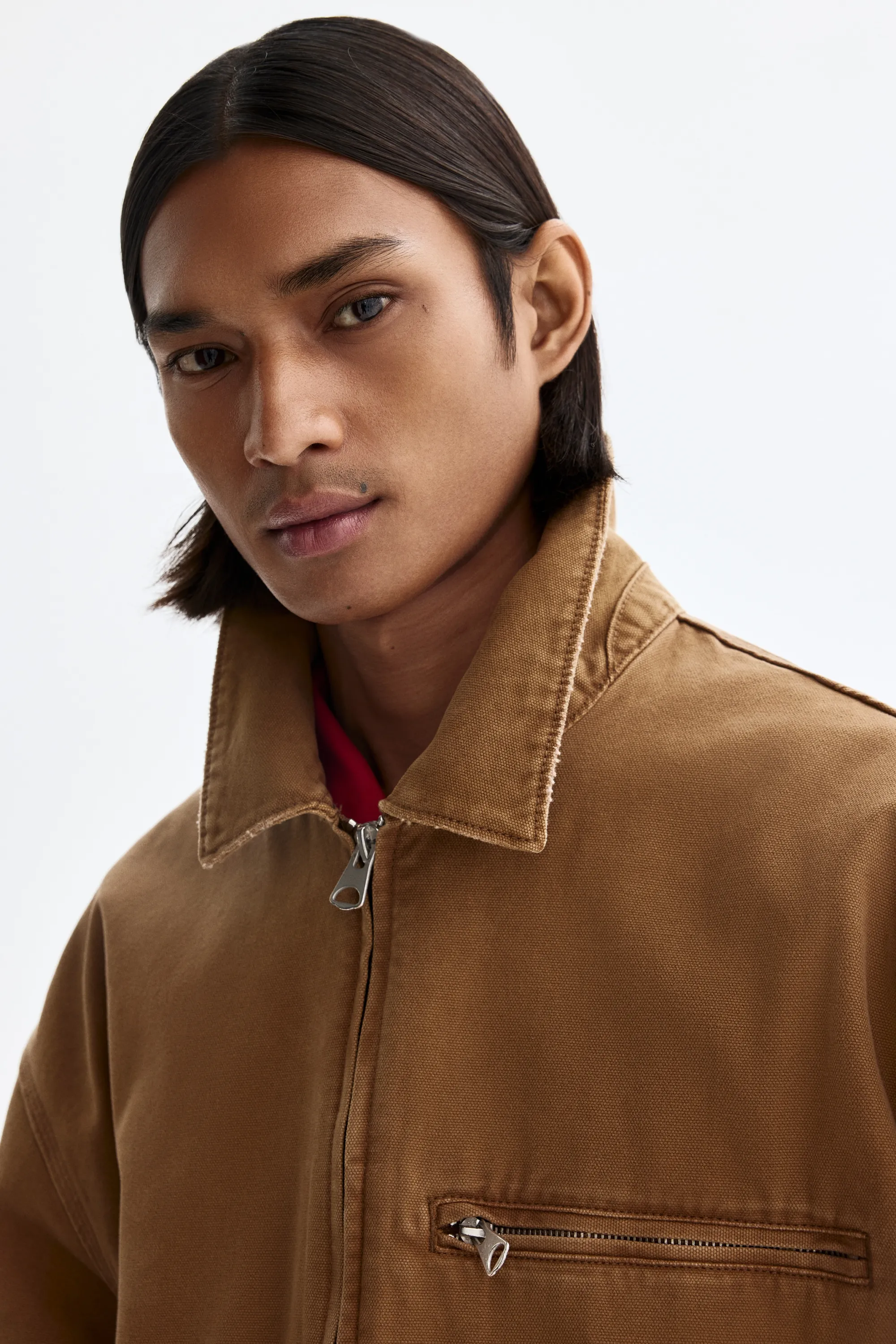 Veste avec col - Beige foncé