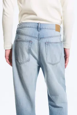 Jean droit et ample taille mi-haute Galaxy - Kimberley Blue - Bleu clair — photo 3