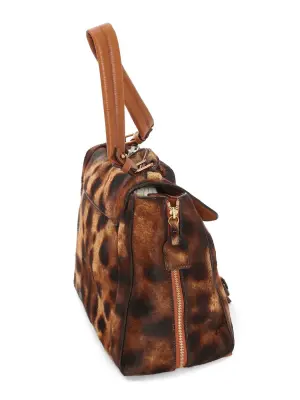 Sac à main DARLA en veau façon poulain imprimé léopard marron beige Prix boutique 1500€ — photo 3