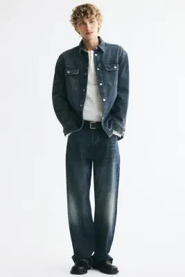 Surchemise en denim de coton - Bleu denim foncé — photo 1