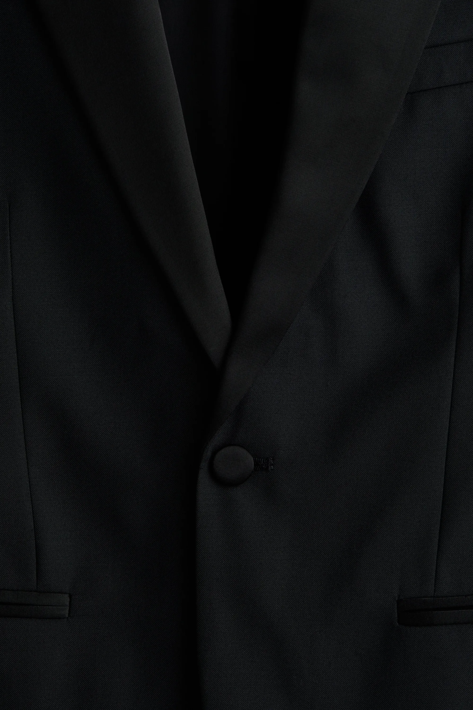 Veste de smoking Slim Fit en laine mélangée - Noir