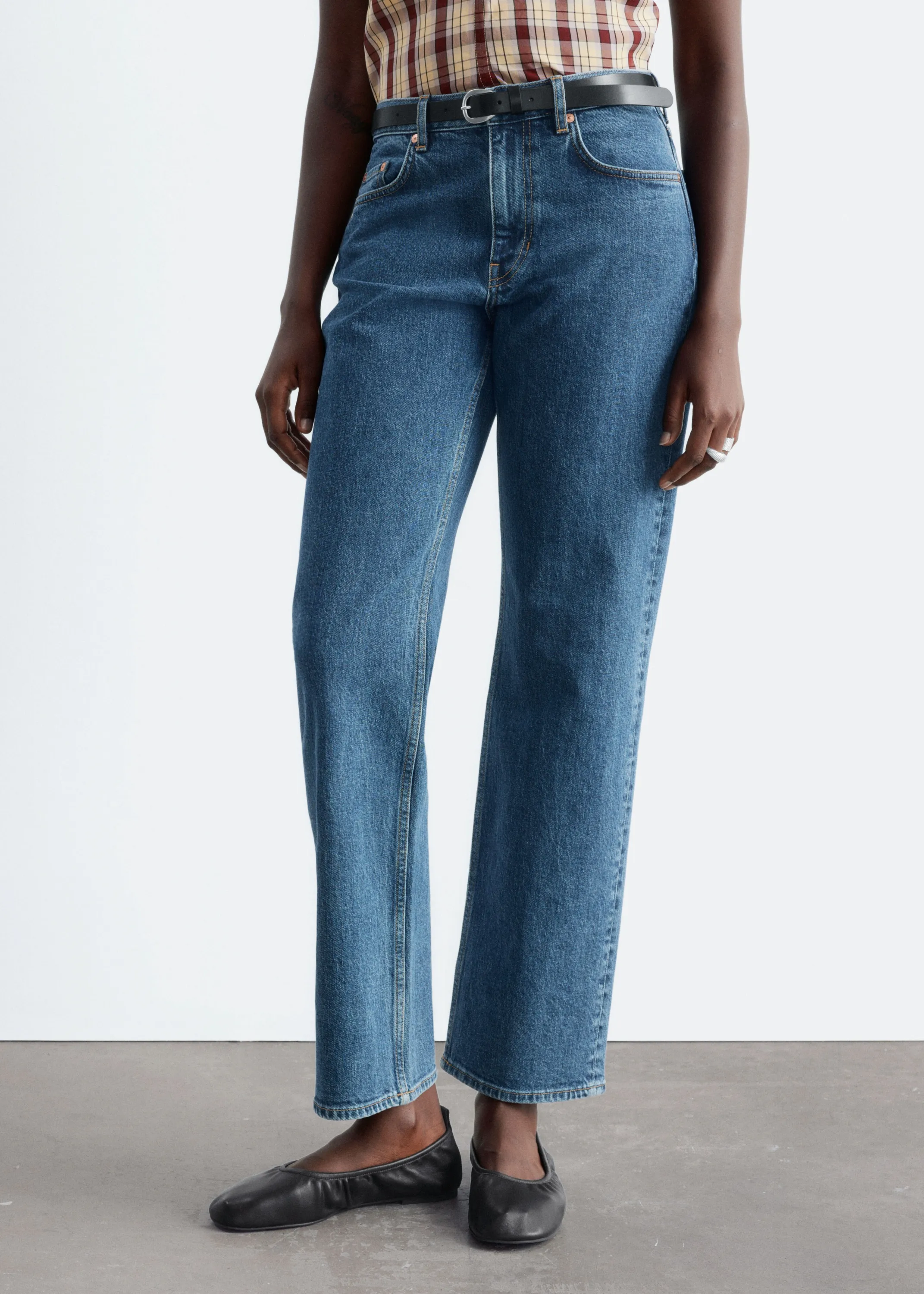 Jean slim court - Bleu moyen