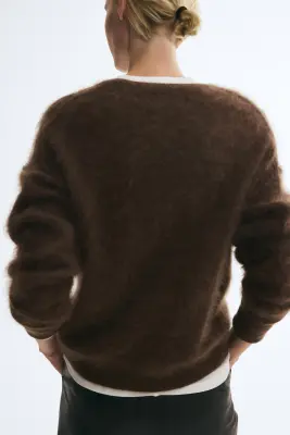 Pull en laine - Marron — photo 3