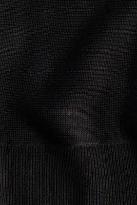 Top à manches chauve-souris en maille fine - Noir — photo 5