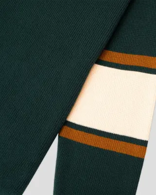 Organic Stripe Sweater Dark Green — photo 4