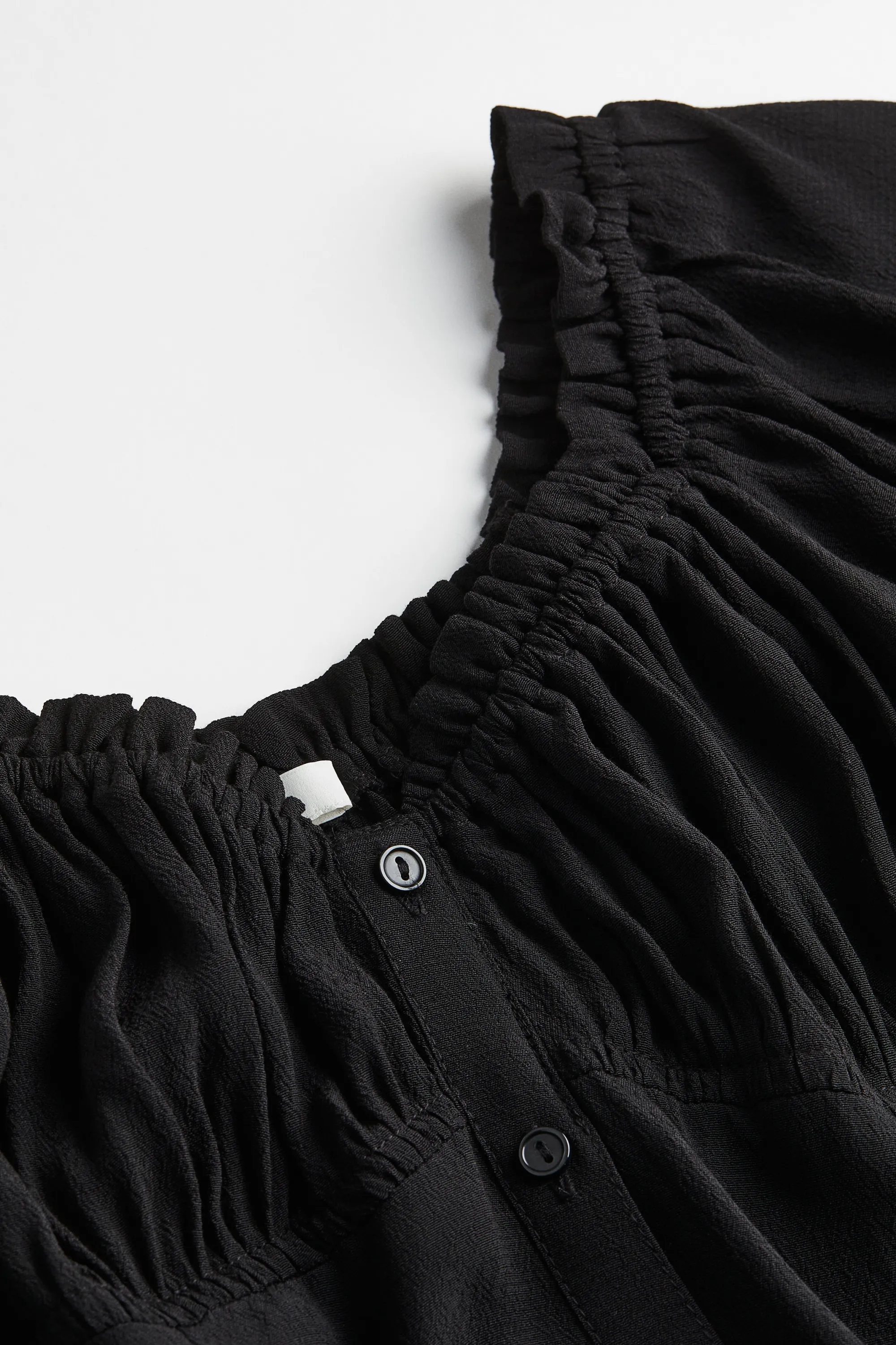 Robe épaules nues en crêpe - Noir