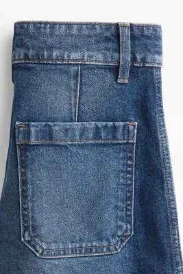 Wide High Jeans - Bleu denim — photo 1