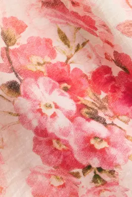 Robe dos nu avec liens à nouer - Rose clair/fleuri — photo 5